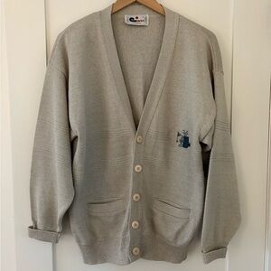 Cooper monsieur | made in Canada knit cardi with golf embroidery unisex mens MED